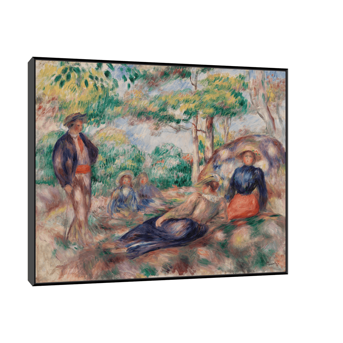 Resting in the Grass, Pierre-Auguste Renoir - ArtDeco Canvas