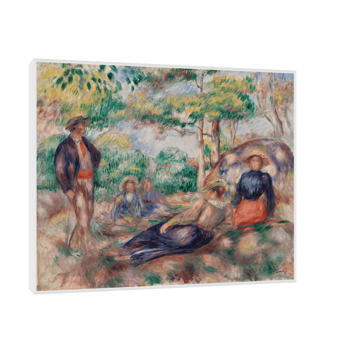 Resting in the Grass, Pierre-Auguste Renoir - ArtDeco Canvas