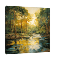 River through the forest - ArtDeco Canvas