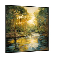 River through the forest - ArtDeco Canvas