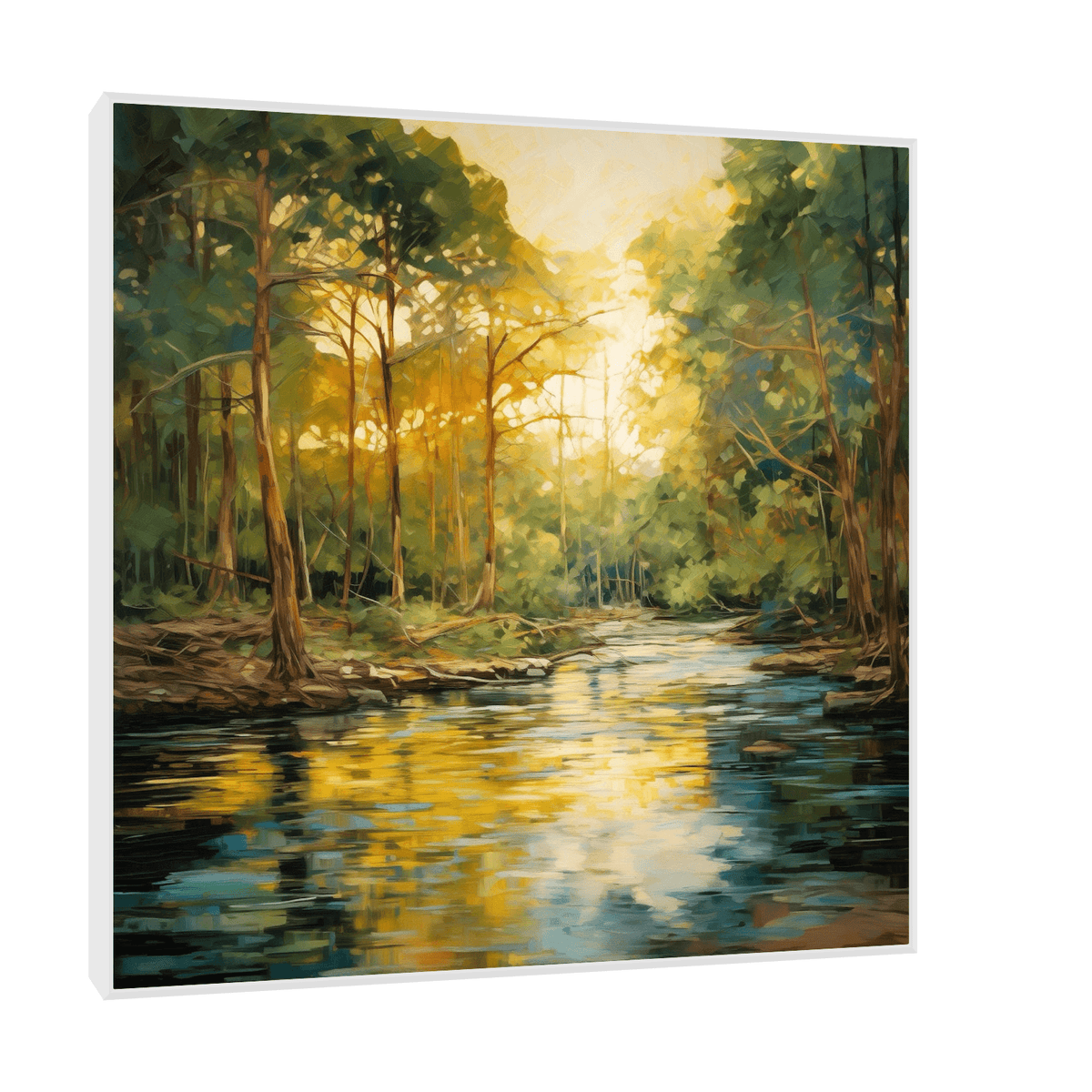 River through the forest - ArtDeco Canvas