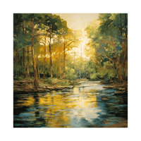 River through the forest - ArtDeco Canvas