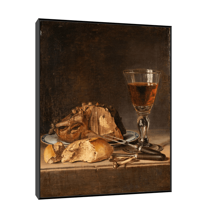 Roast Fowl and Wineglass, Pehr Hilleström - ArtDeco Canvas