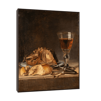 Roast Fowl and Wineglass, Pehr Hilleström - ArtDeco Canvas