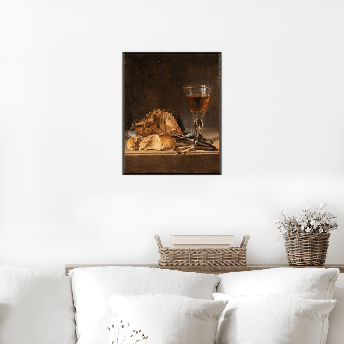 Roast Fowl and Wineglass, Pehr Hilleström - ArtDeco Canvas
