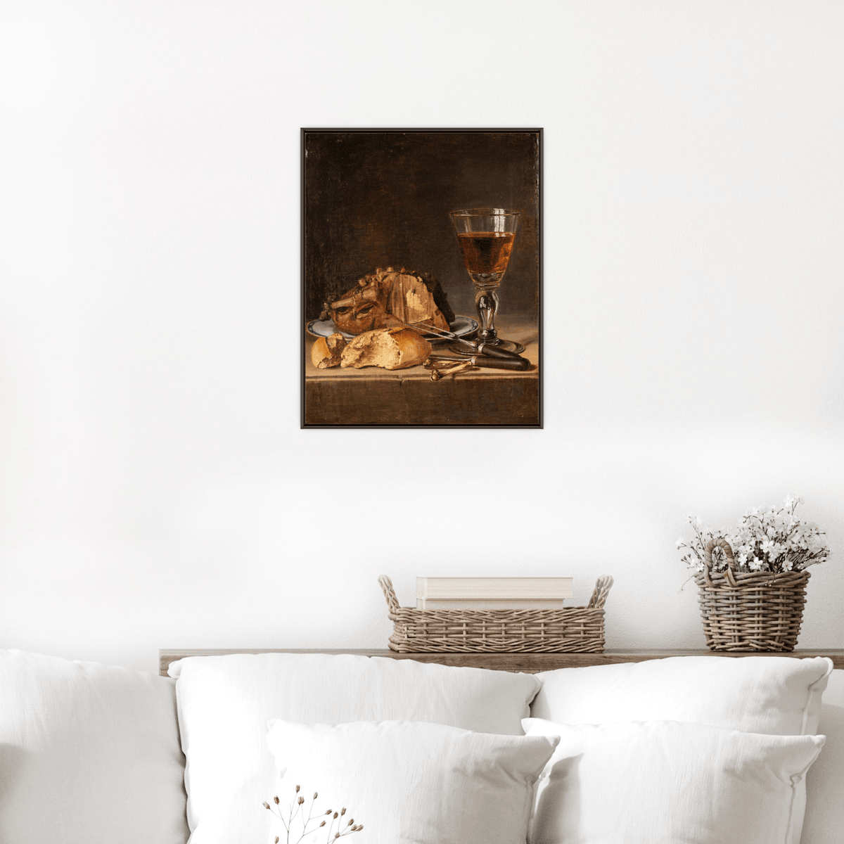 Roast Fowl and Wineglass, Pehr Hilleström - ArtDeco Canvas