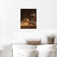 Roast Fowl and Wineglass, Pehr Hilleström - ArtDeco Canvas