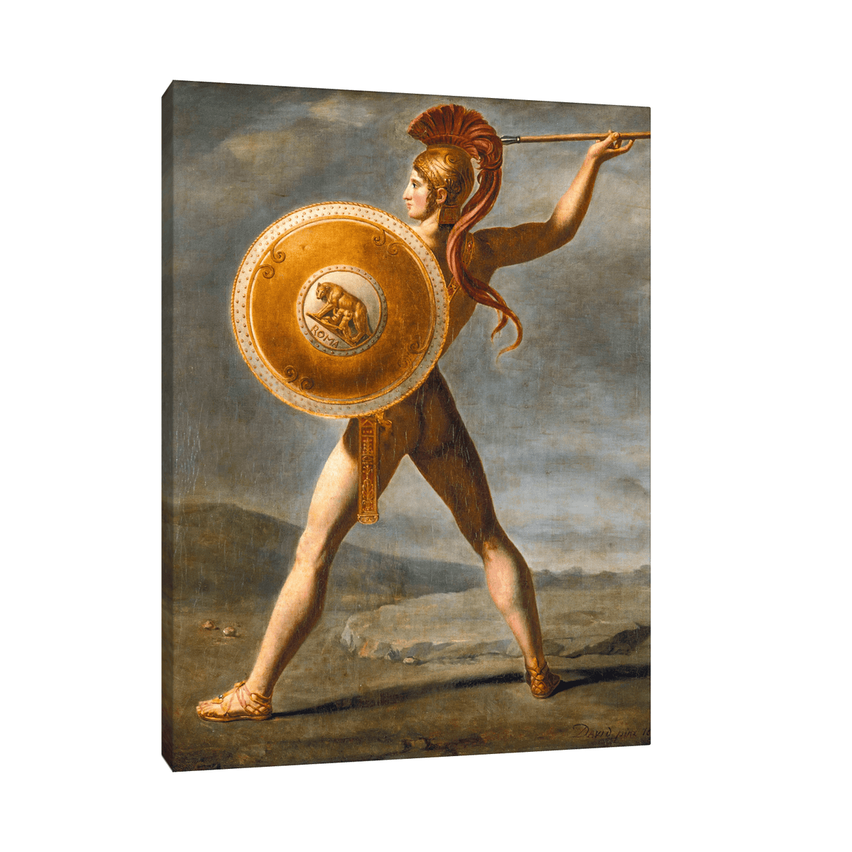 Roman Warrior, Louis David - ArtDeco Canvas