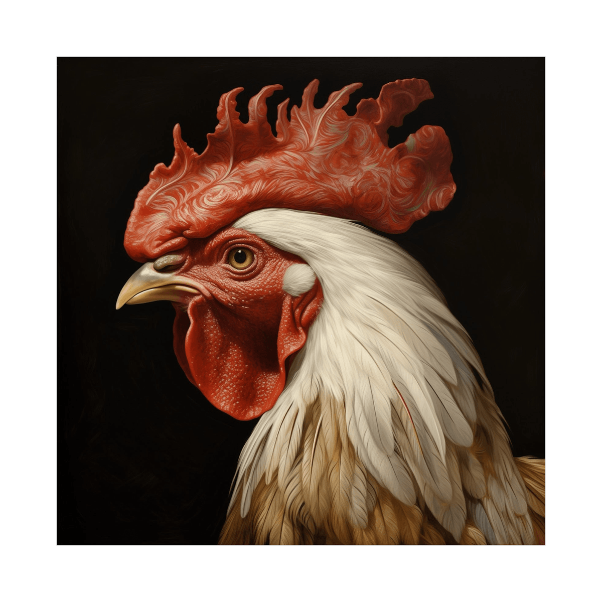 Rooster profile - ArtDeco Canvas