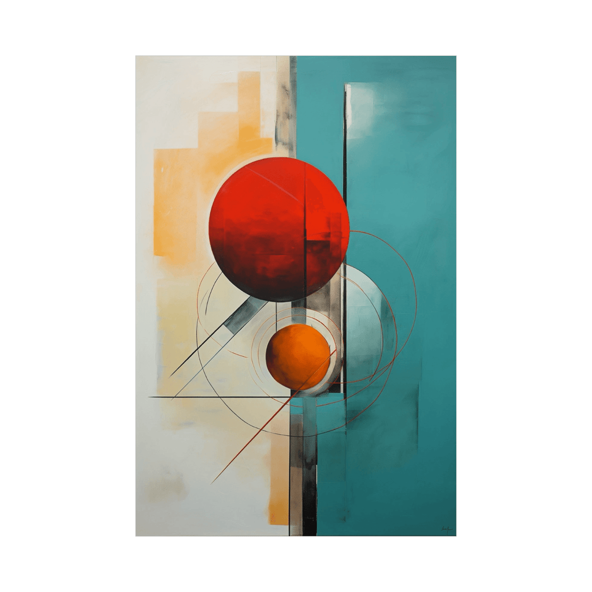 Rotating orbs - ArtDeco Canvas