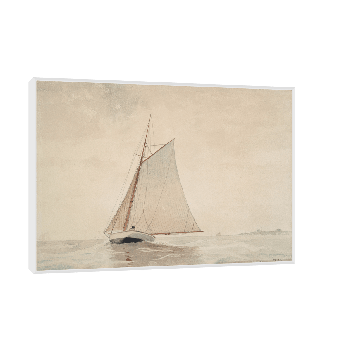 Sailing off Gloucester, Winslow Homer - ArtDeco Canvas