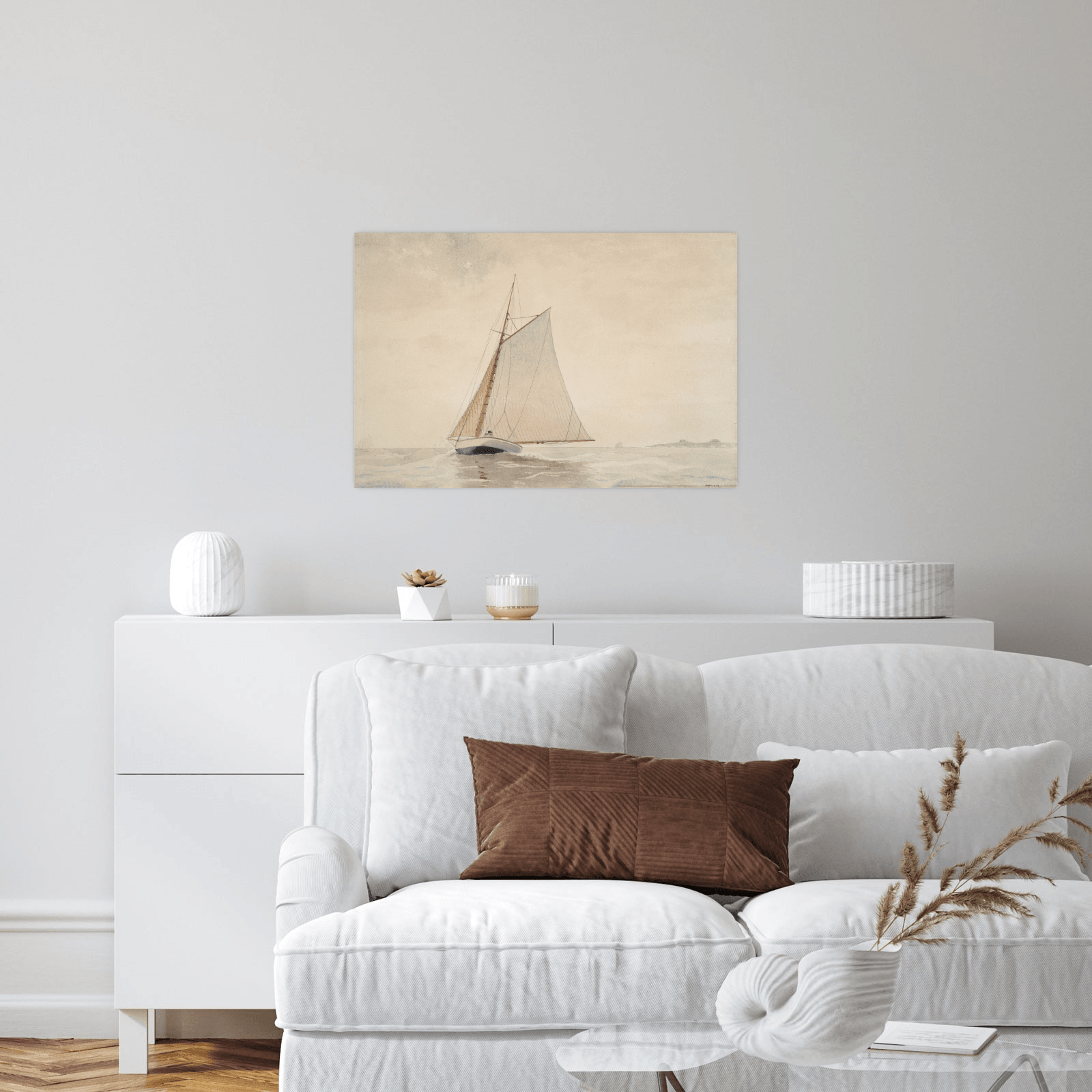 Sailing off Gloucester, Winslow Homer - ArtDeco Canvas