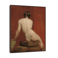 Seated female nude, William Etty - ArtDeco Canvas