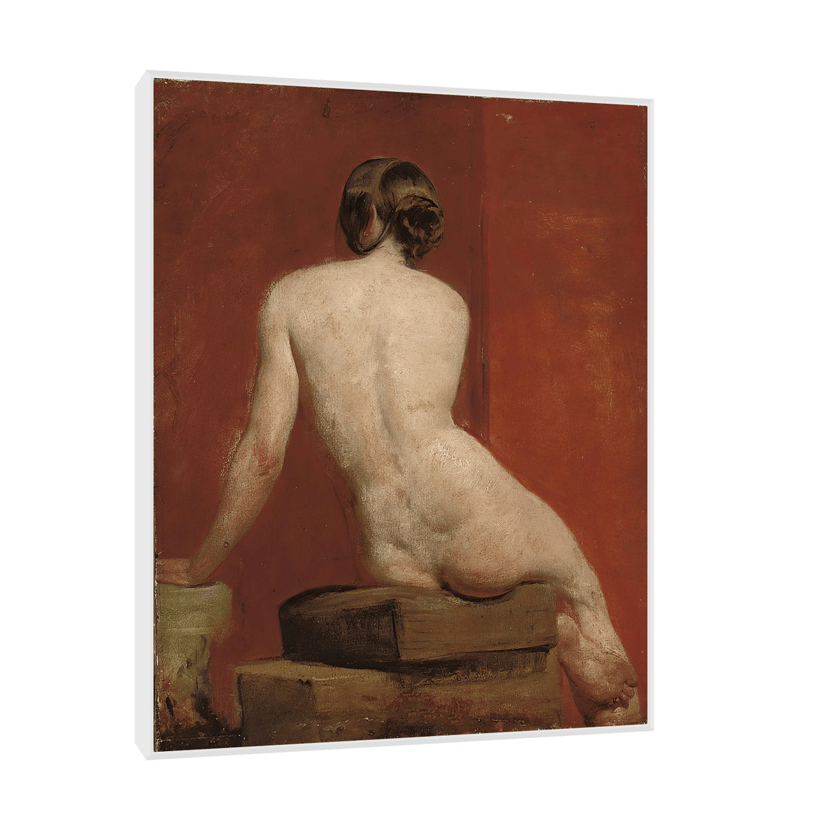 Seated female nude, William Etty - ArtDeco Canvas