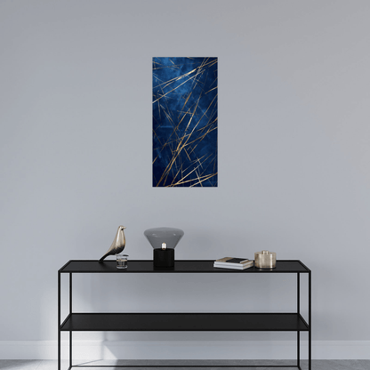 Shooting meteors on the night sky - ArtDeco Canvas