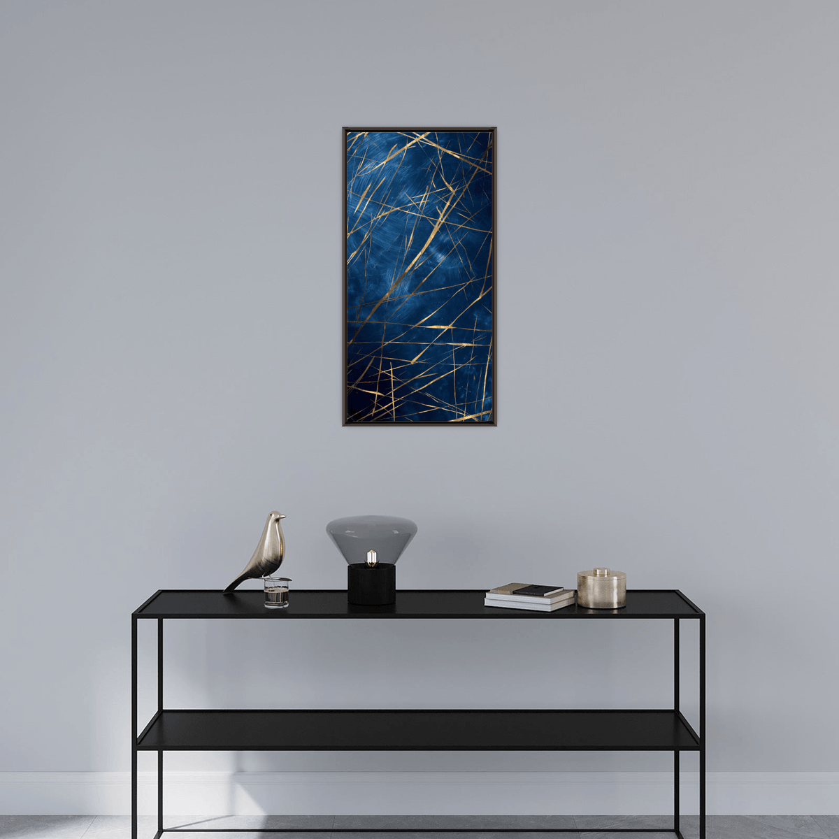 Shooting meteors on the night sky ll - ArtDeco Canvas
