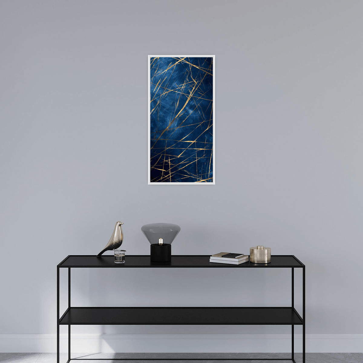 Shooting meteors on the night sky ll - ArtDeco Canvas