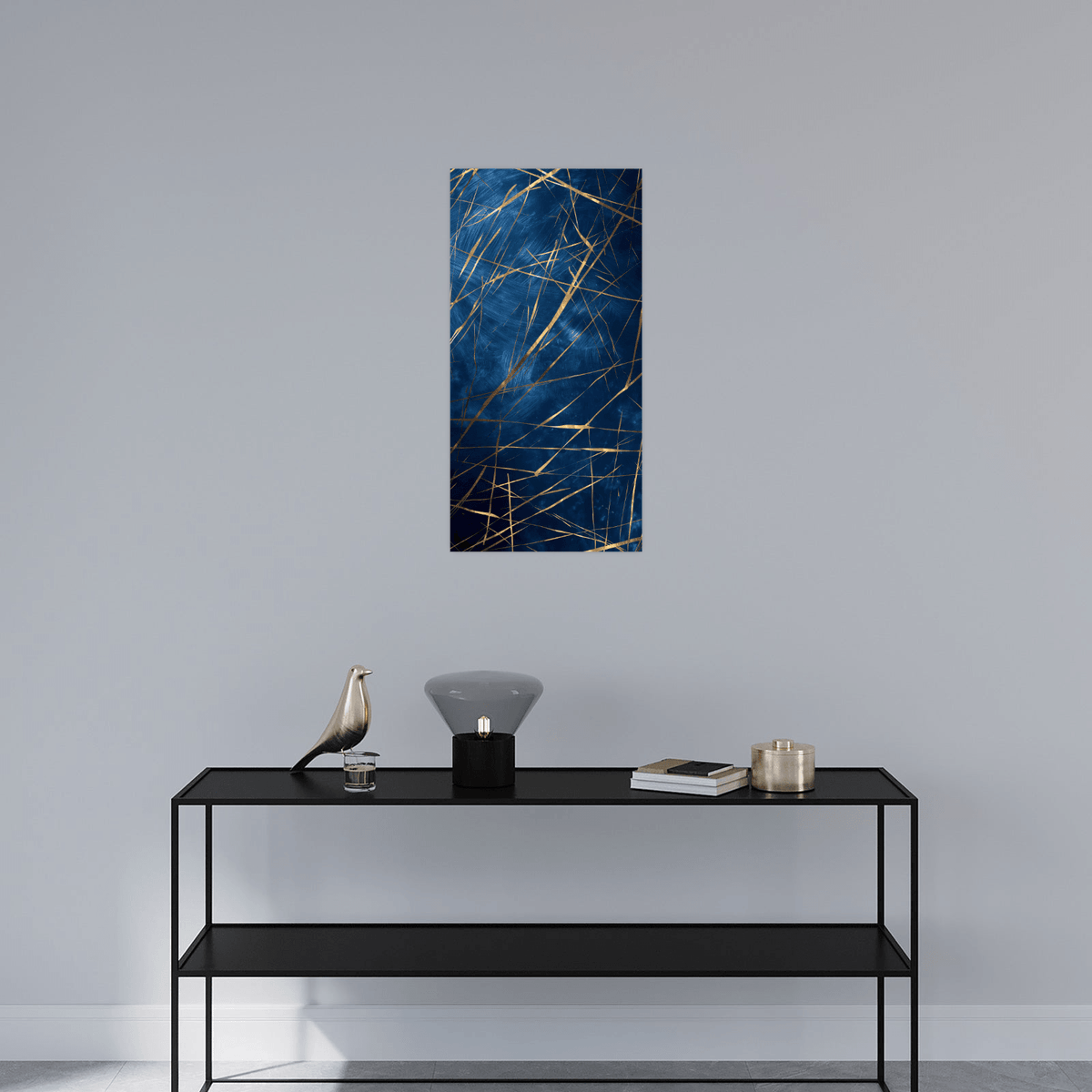 Shooting meteors on the night sky ll - ArtDeco Canvas