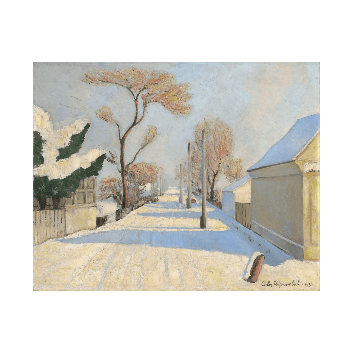 Šid under Snow, Sava Šumanović - ArtDeco Canvas