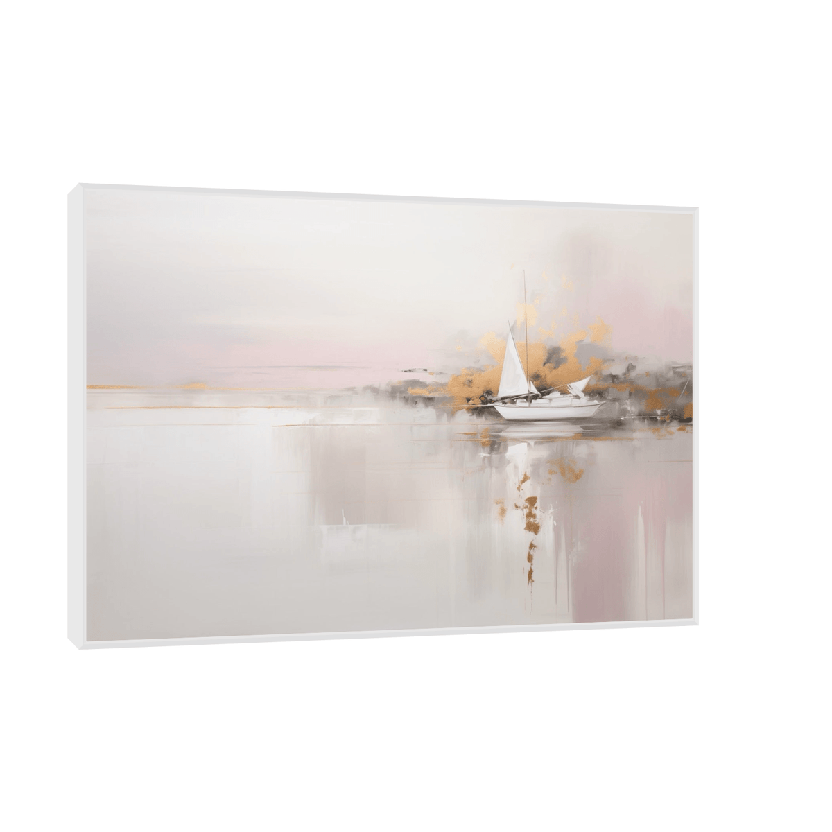 Small boat on the horizon - ArtDeco Canvas