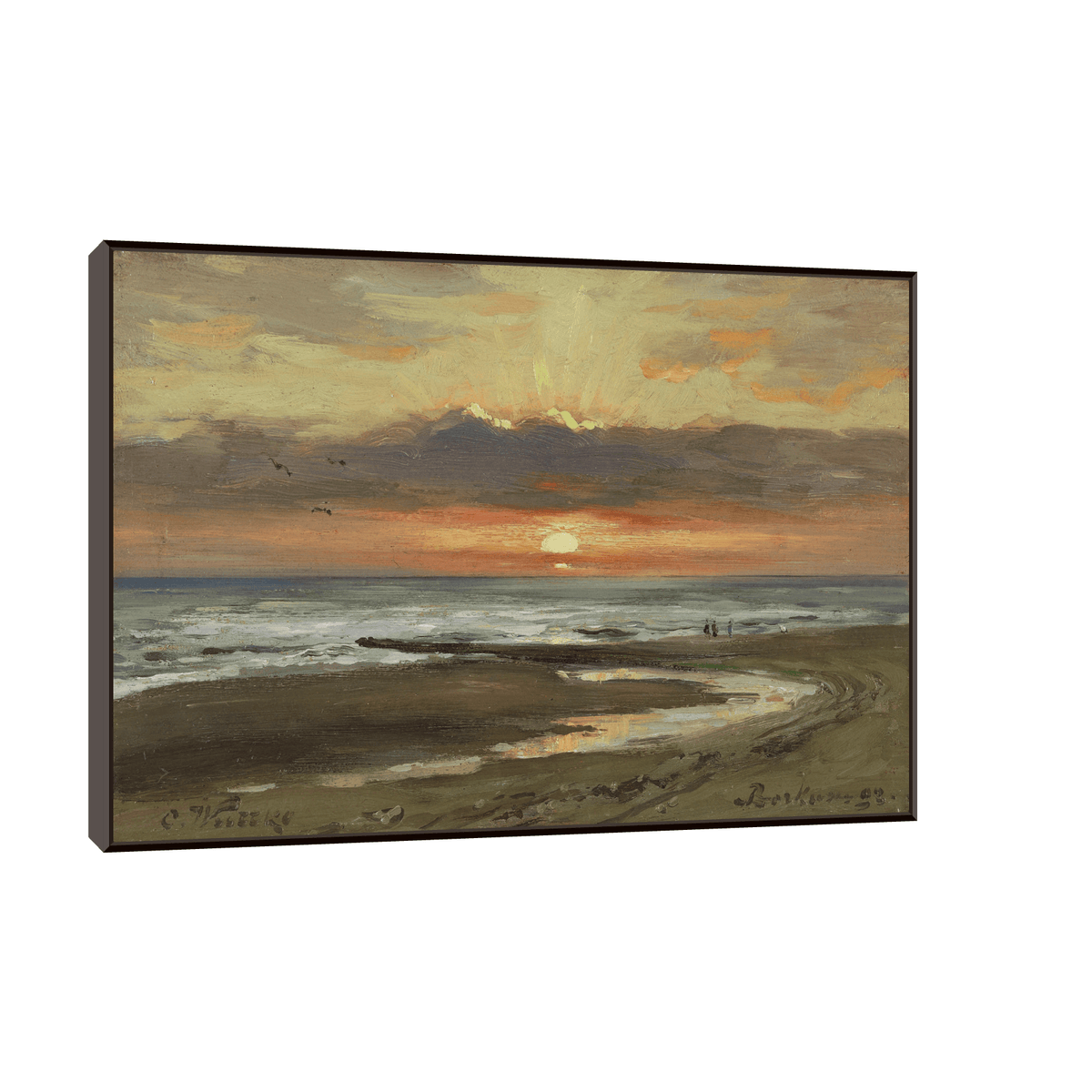 Sonnenuntergang auf Borkum, Carl Wuttke - ArtDeco Canvas