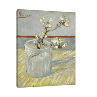 Sprig of flowering almond in a glass, Vincent van Gogh - ArtDeco Canvas