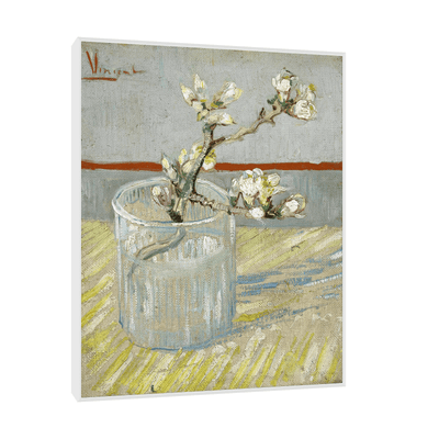 Sprig of flowering almond in a glass, Vincent van Gogh - ArtDeco Canvas