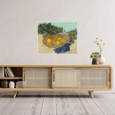 Still Life of Oranges and Lemons with Blue Gloves, Vincent van Gogh - ArtDeco Canvas