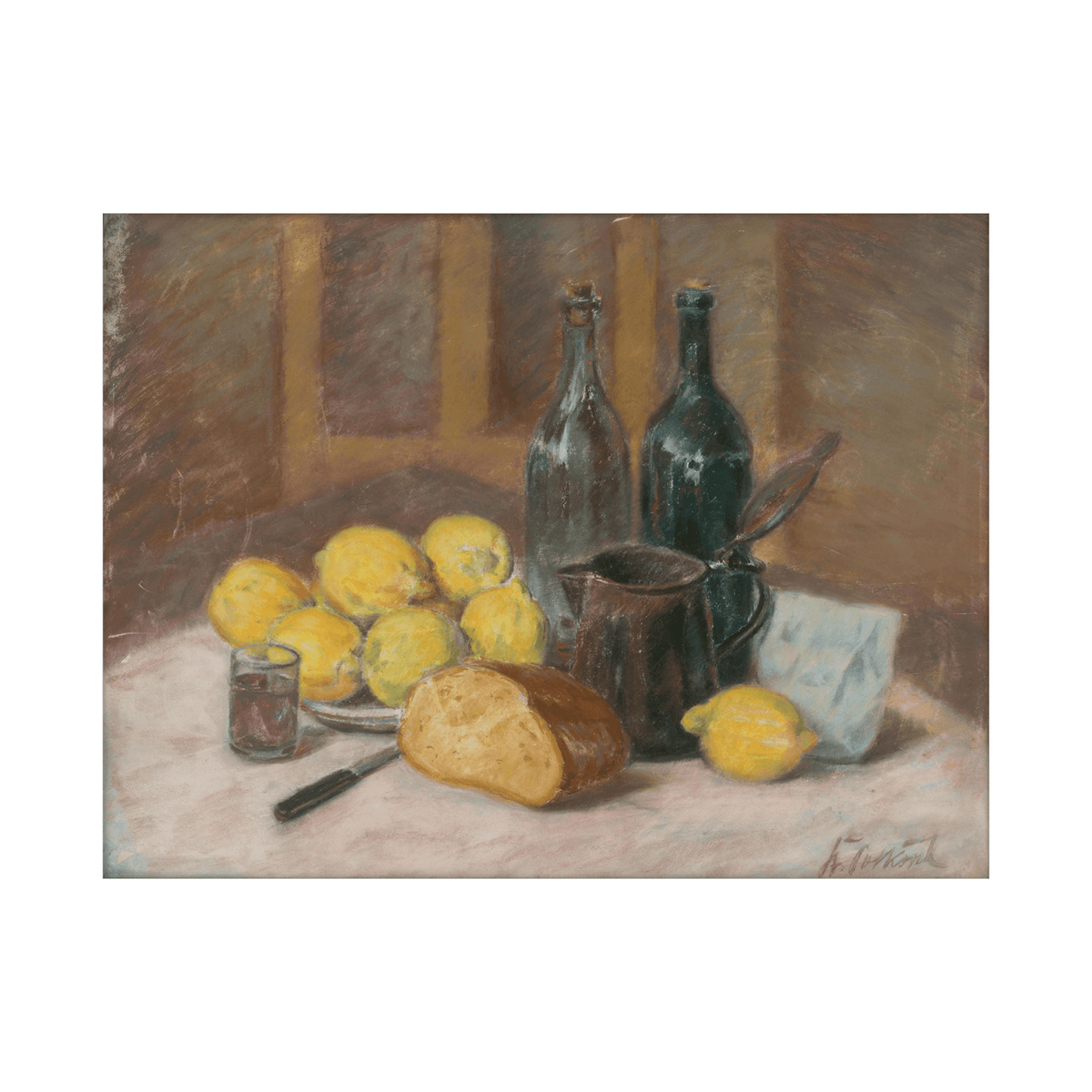 Still Life with Lemons, Štefan Polkoráb - ArtDeco Canvas