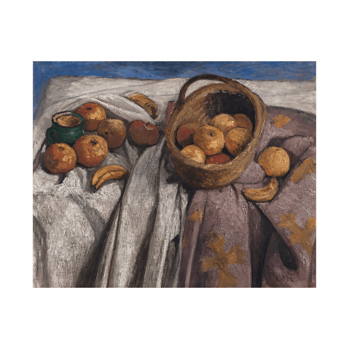 Still life with apples and bananas, Paula Modersohn-Becker - ArtDeco Canvas