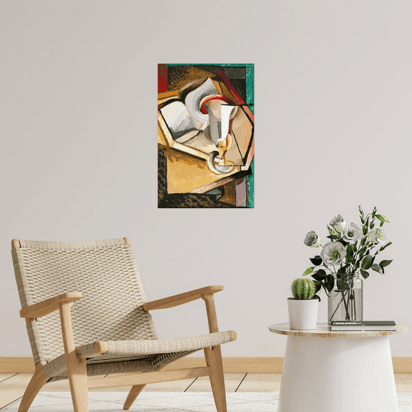 Still life with cup and book, Antonin Procházka - ArtDeco Canvas