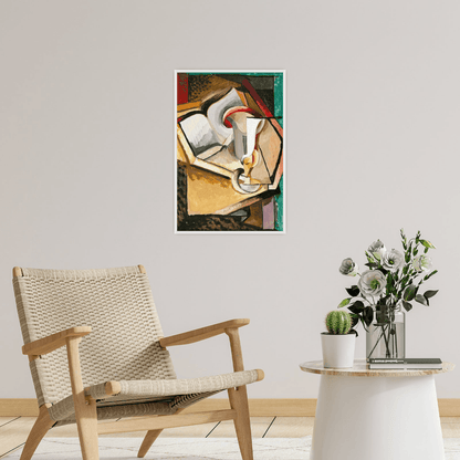 Still life with cup and book, Antonin Procházka - ArtDeco Canvas