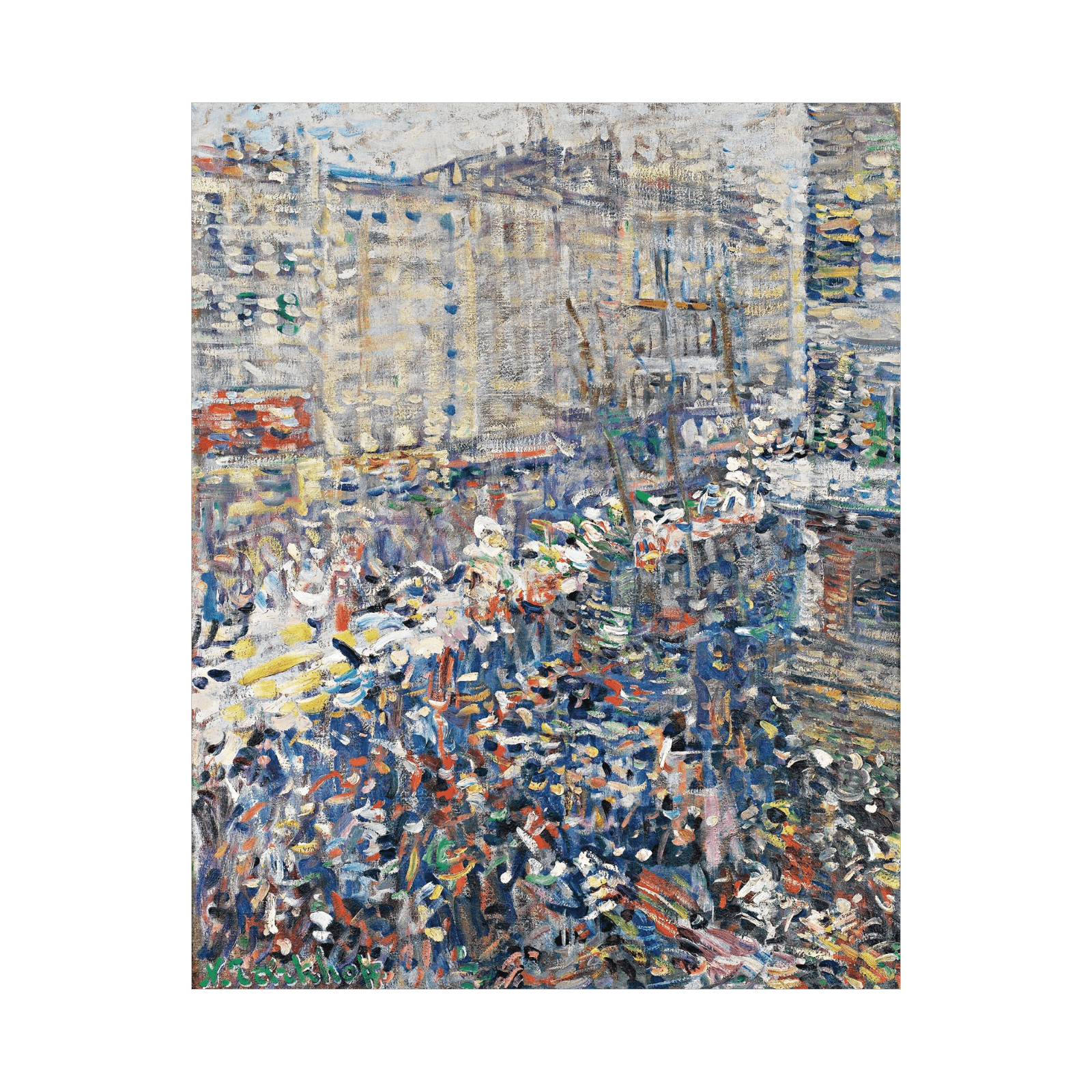 Street Carnival, Paris, Nikolai Alexandrovich Tarkhov - ArtDeco Canvas