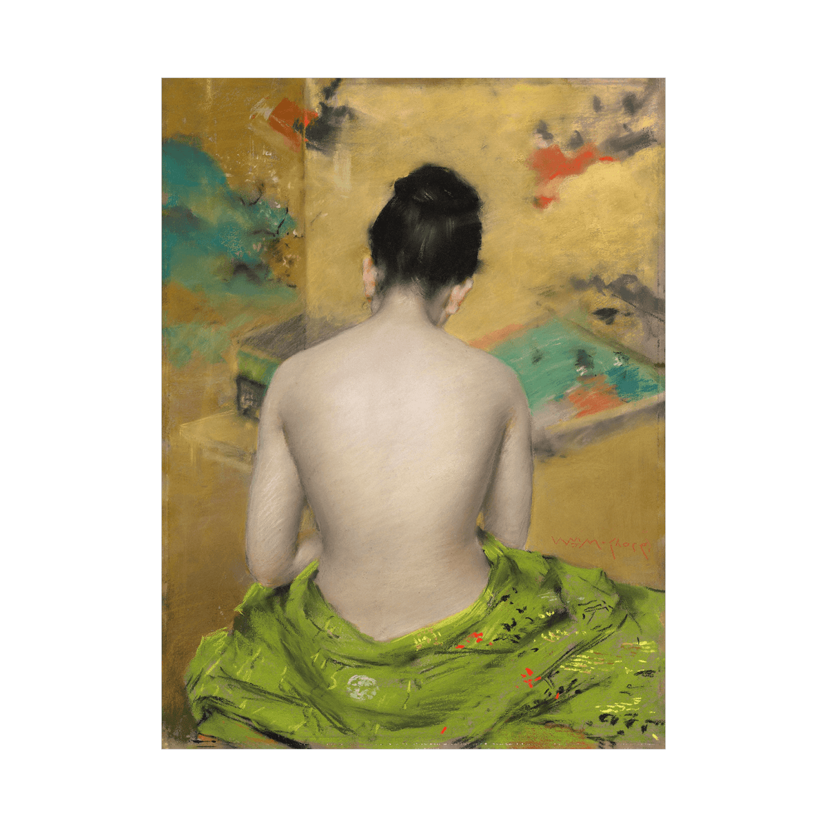 Study of Flesh Color and Gold, William Merritt Chase - ArtDeco Canvas