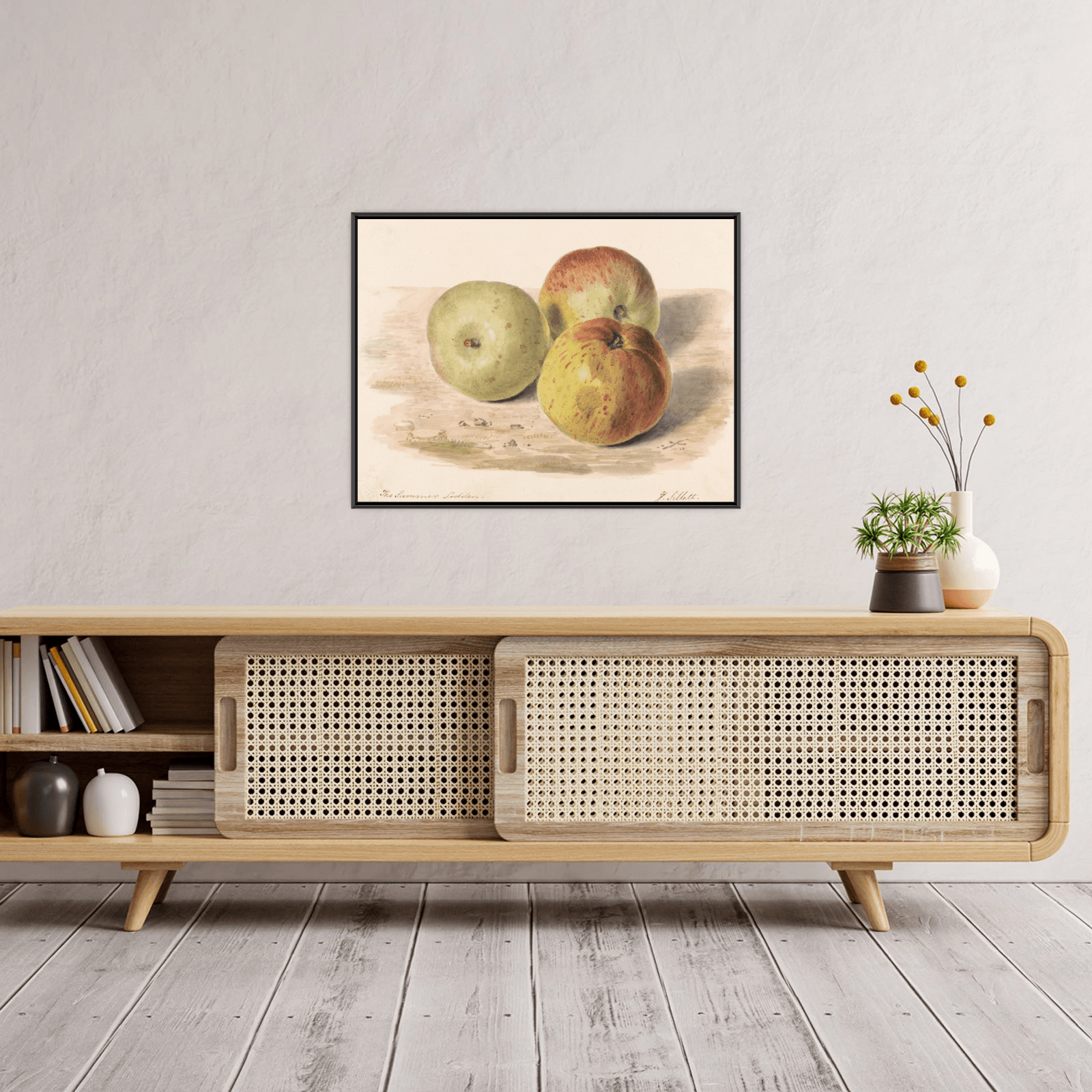 Study of Three Apples, James Sillett - ArtDeco Canvas