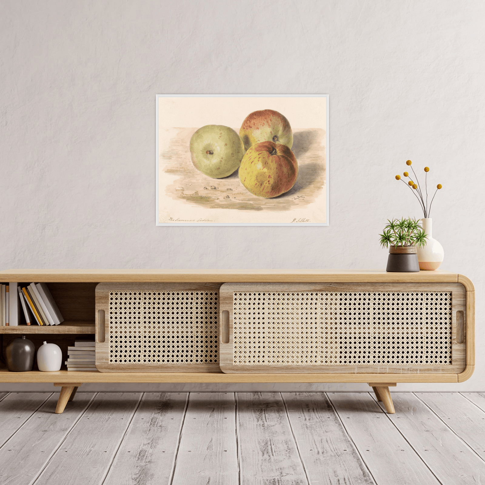 Study of Three Apples, James Sillett - ArtDeco Canvas