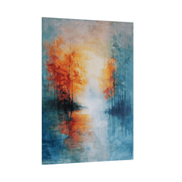 Sunrise over forest lake - ArtDeco Canvas