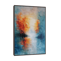 Sunrise over forest lake - ArtDeco Canvas