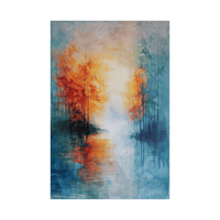 Sunrise over forest lake - ArtDeco Canvas