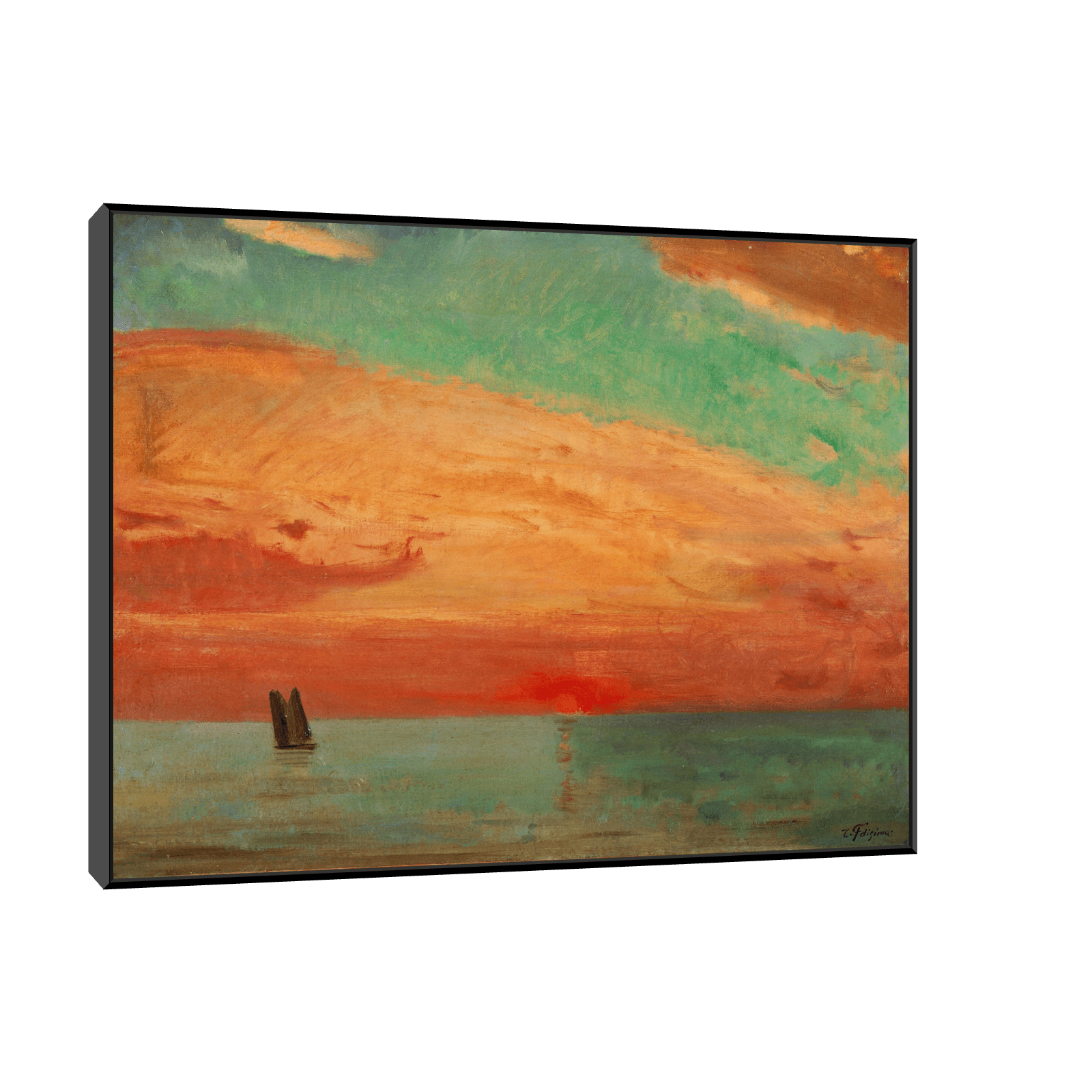 Sunrise over the Eastern Sea, Fujishima Takeji - ArtDeco Canvas
