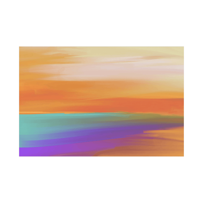 Sunset by the sea - ArtDeco Canvas