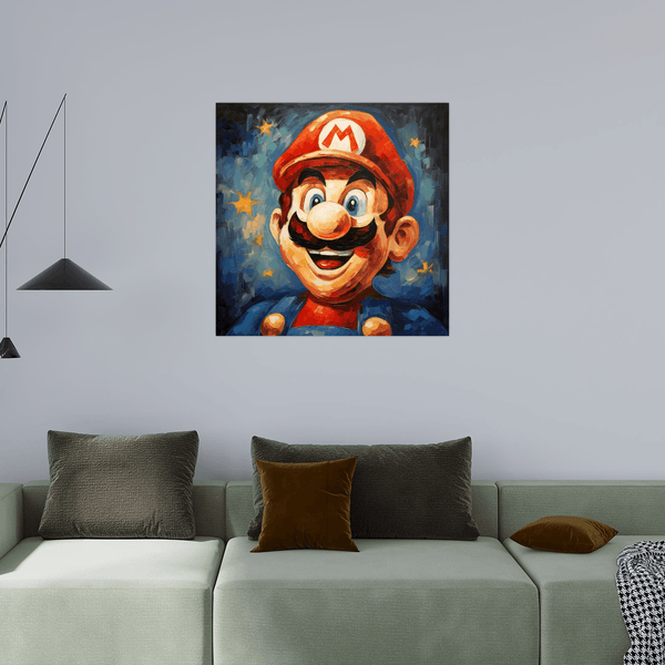 Super Mario Bros smiling - ArtDeco Canvas