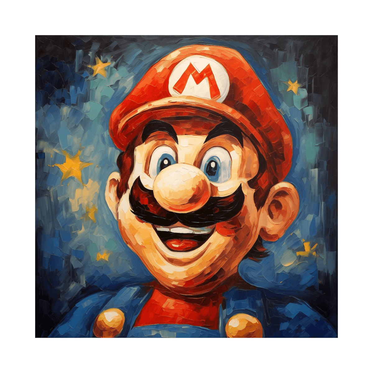 Super Mario Bros smiling - ArtDeco Canvas