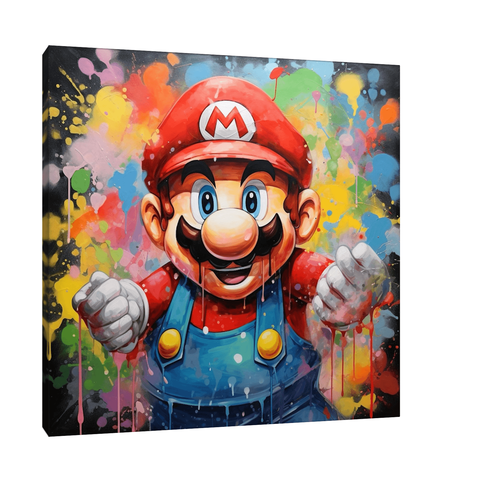 Super Mario and the explosion of colors - ArtDeco Canvas
