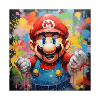 Super Mario and the explosion of colors - ArtDeco Canvas