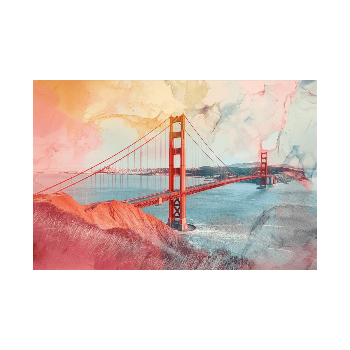 The Golden Gate bridge - ArtDeco Canvas