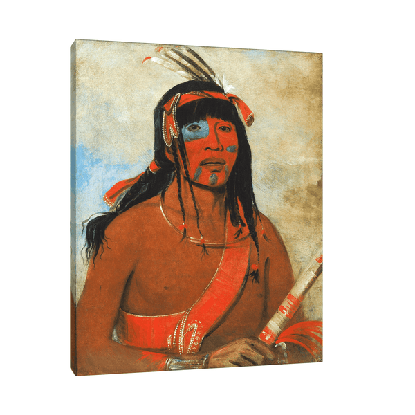 The Ottaway, a Warrior,George Catlin - ArtDeco Canvas