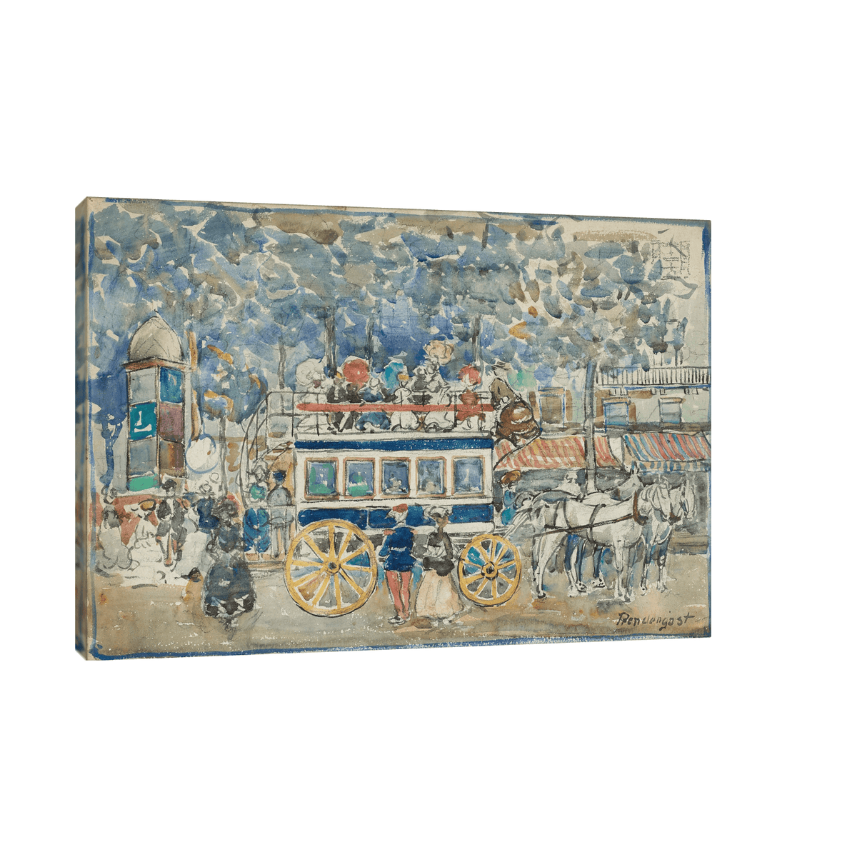 The Paris Omnibus, Maurice Prendergast - ArtDeco Canvas