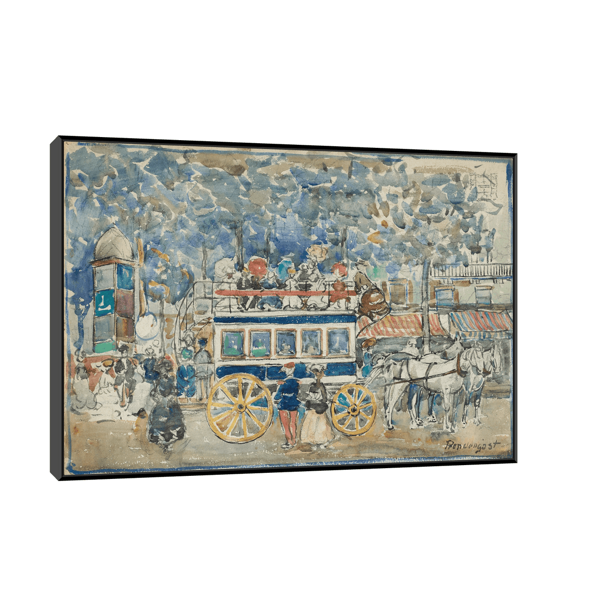 The Paris Omnibus, Maurice Prendergast - ArtDeco Canvas