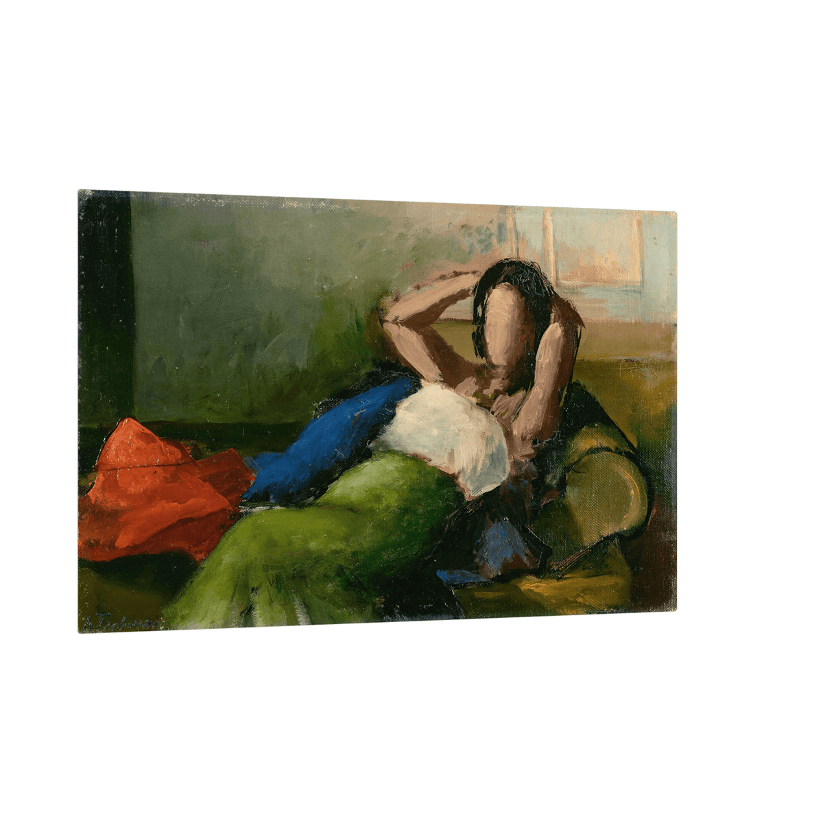 The Resting One, Johann von Tscharner - ArtDeco Canvas